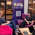 Crystal Ness from Our Future and Jose Davies at Community Roadshow for design of Strengthen and Grow funding pot at E-Factor Hive